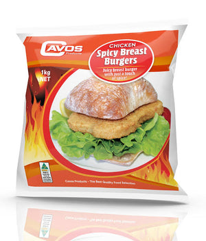 Cavos spicy Chicken breast Burgers 1kg