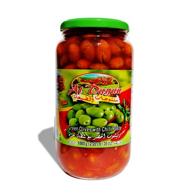 Al Dayaa Green Olives with Chilli Paste 1kg