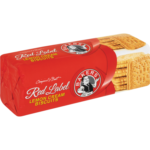 BAKERS RED LABEL LEMON CREAM BISCUITS 200G