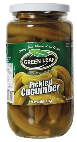 Green Leaf Pickled Cucumbers