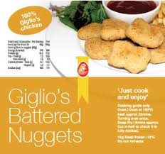 GIGLIO'S BATTERED NUGGETS HANDCUT 1KG