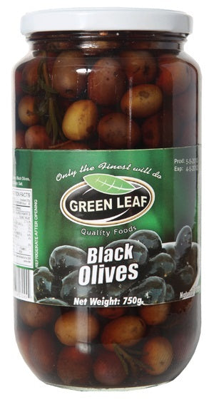 Green Leaf Black Olives 1kg