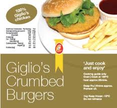 GIGLIO'S CRUMBED BURGERS HANDCUT 1KG