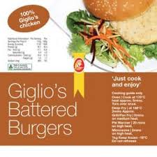 GIGLIO'S BATTERED BURGERS HANDCUT 1KG
